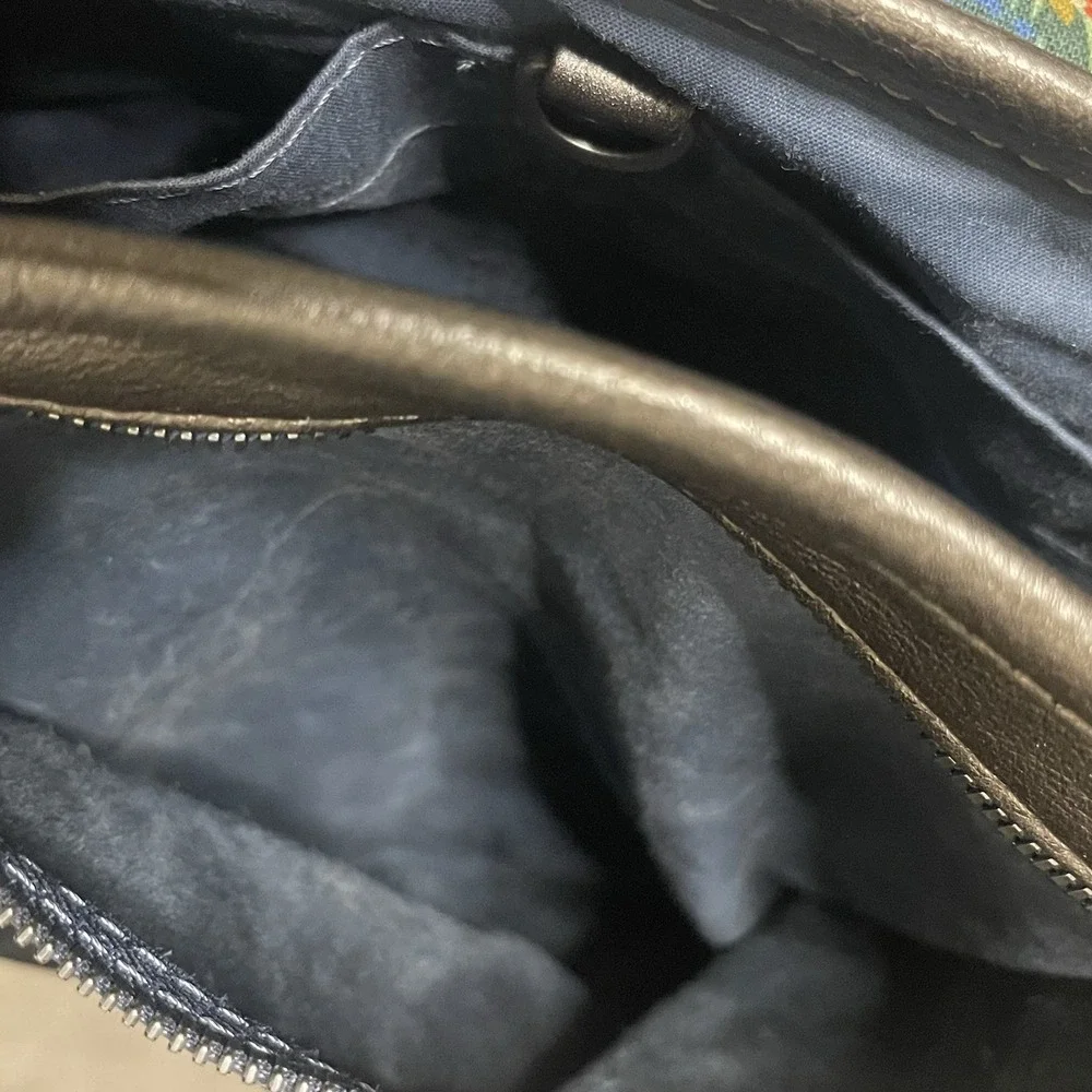 Rough & Tumble 1903 Dark Leather Saddle Crossbody Bag Made In Maine